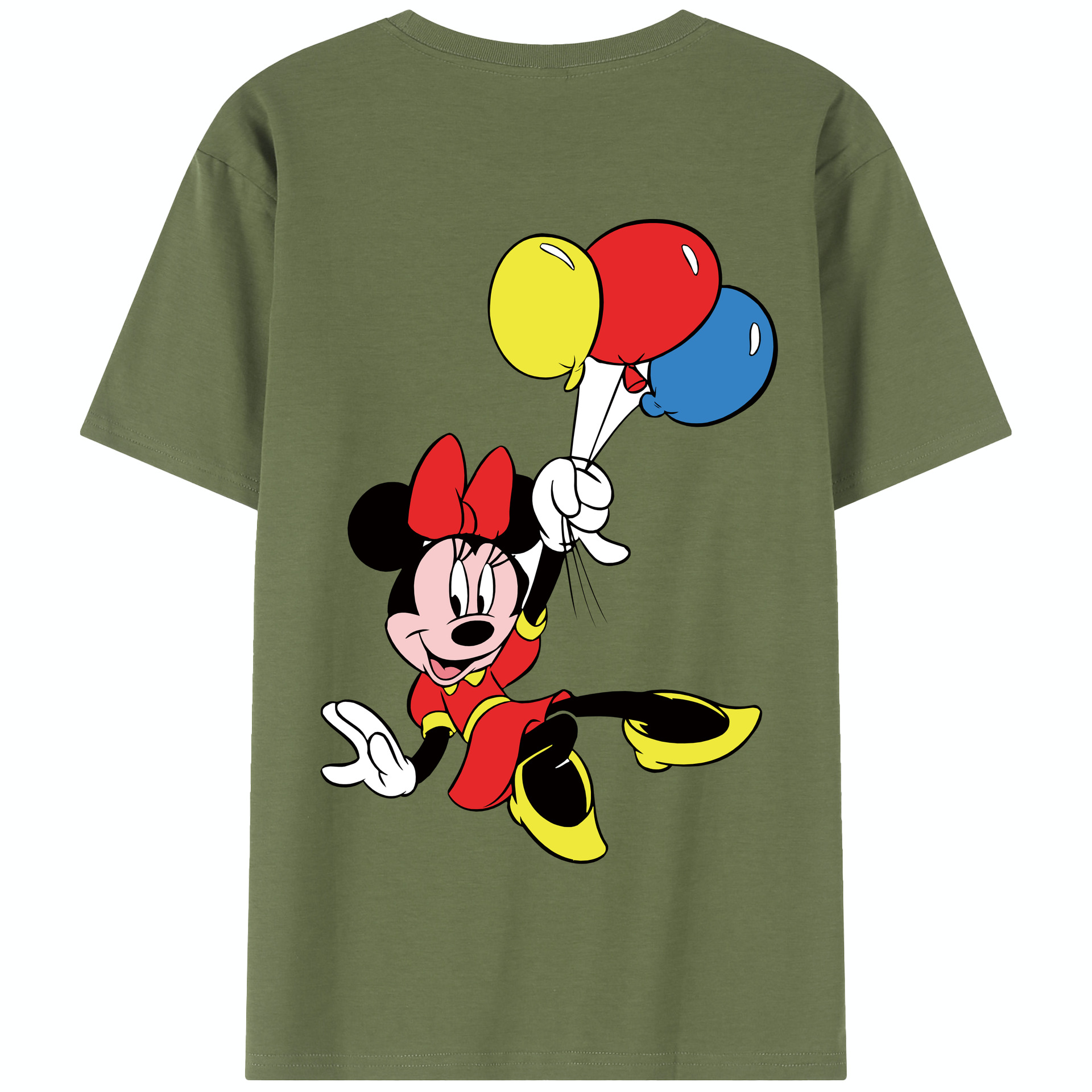 （画像用） ミッキーマウス Mickey Mouse 綿100％半袖Tシャツ（背面プリント）